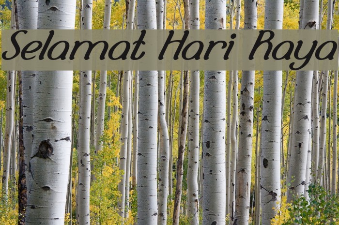 Selamat Hari Raya Font examples