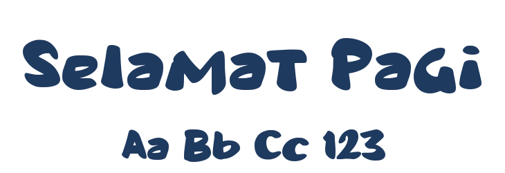Selamat Pagi Font Preview