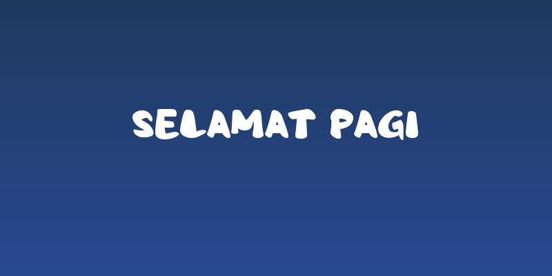 Selamat Pagi Social Header