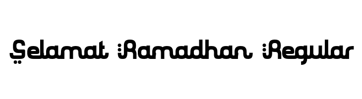 Selamat Ramadhan Regular  フリーフォントのダウンロード