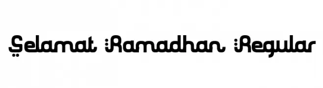 Selamat Ramadhan Regular  フリーフォントのダウンロード