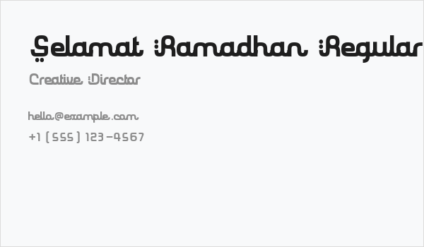 Selamat Ramadhan Regular Business Card