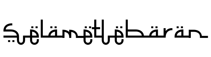 Selamet Lebaran  Frei Schriftart Herunterladen