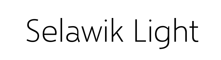 Selawik Light Font