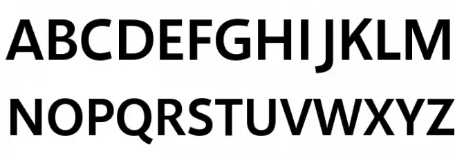 Selawik Semibold Caratteri MAIUSCOLE