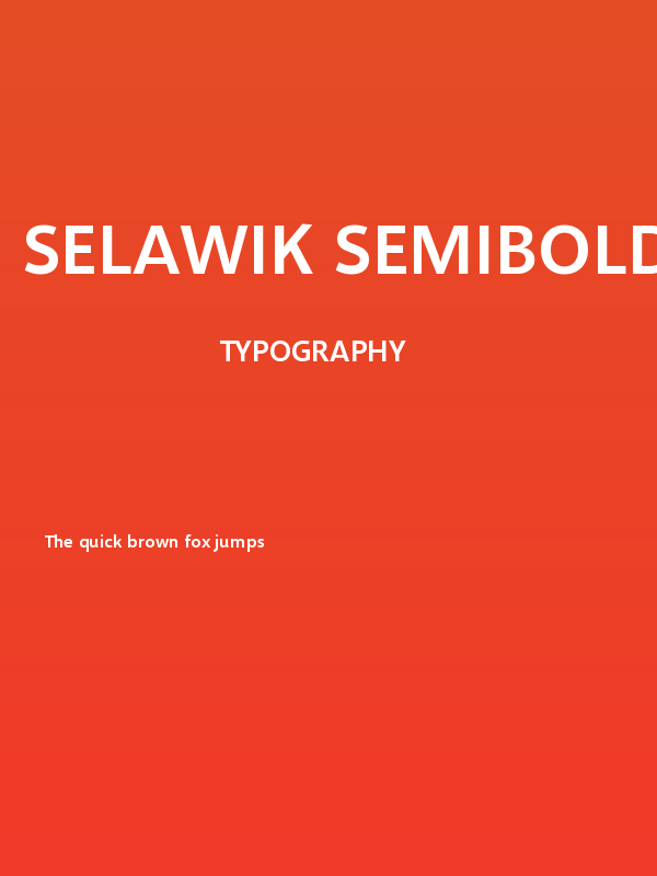 Selawik Semibold Poster