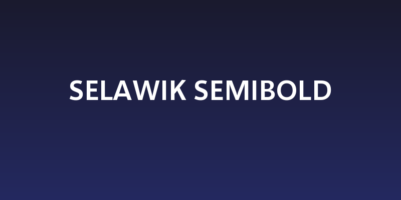 Selawik Semibold Social Header