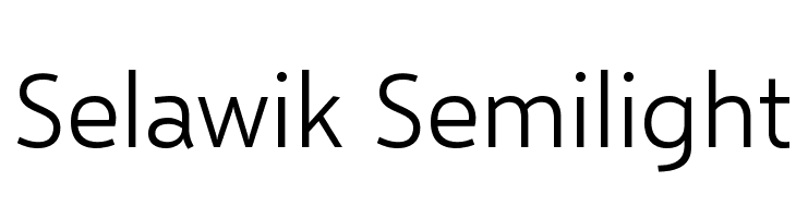 Selawik Semilight Font
