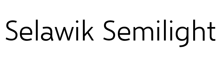 Selawik Semilight  免费字体下载