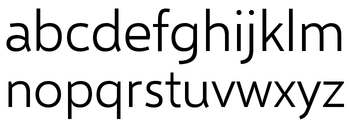 Selawik Semilight Font LOWERCASE