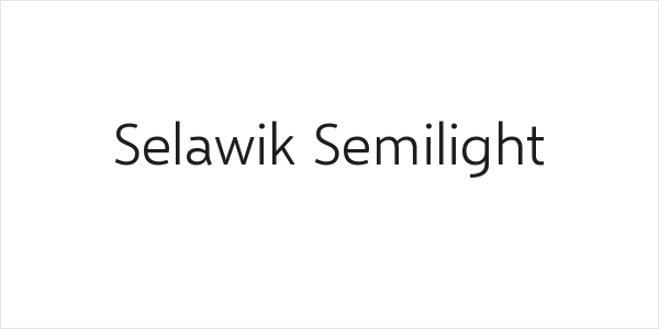Selawik Semilight Logo