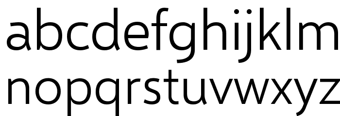 Selawik Semilight Font LOWERCASE