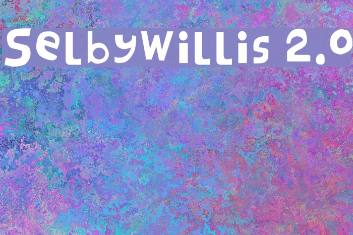 SelbyWillis 2.0 Font examples