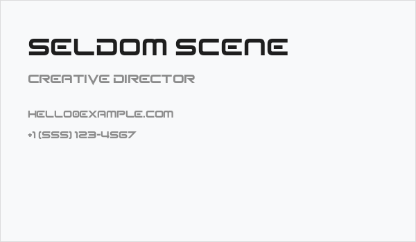 Seldom Scene Business Card