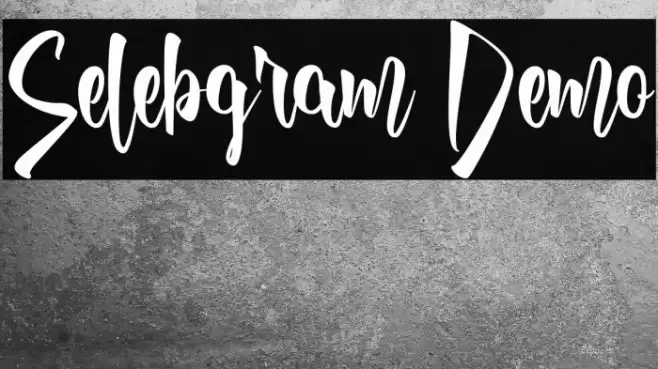 Selebgram Demo Font examples