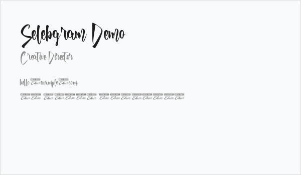 Selebgram Demo Business Card