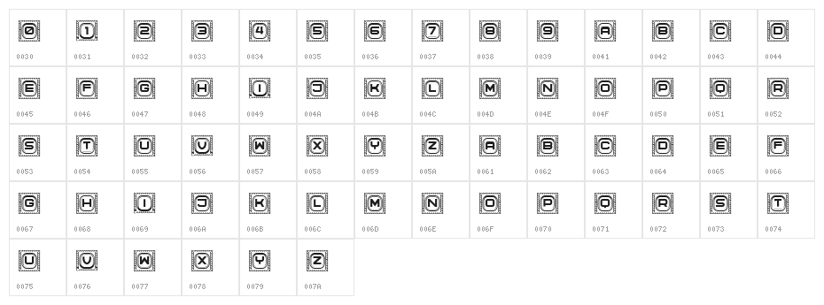 Select Linear Light Regular Character Map