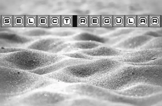 Select Regular Font examples