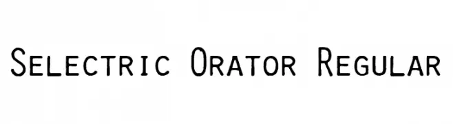 Selectric Orator Regular  لخطوط تنزيل