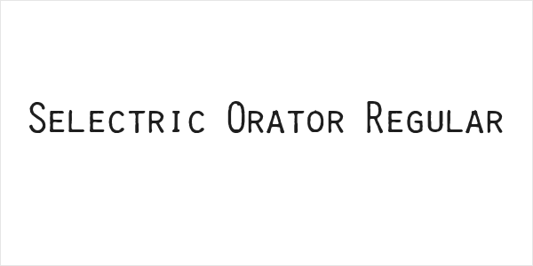 Selectric Orator Regular Logo