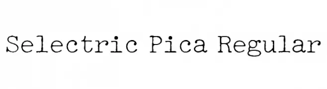 Selectric Pica Regular  フリーフォントのダウンロード