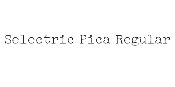Selectric Pica Regular Logo