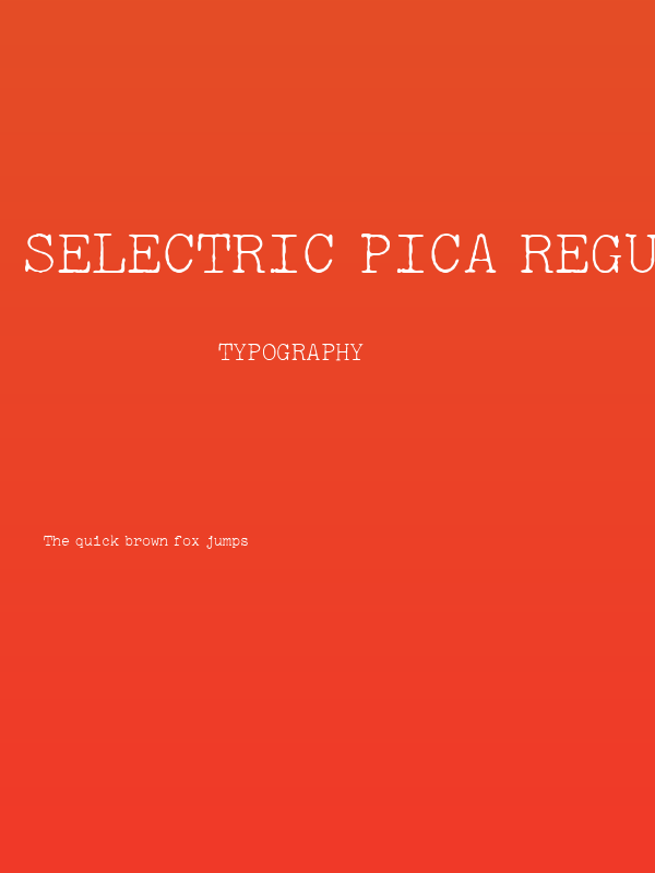 Selectric Pica Regular Poster