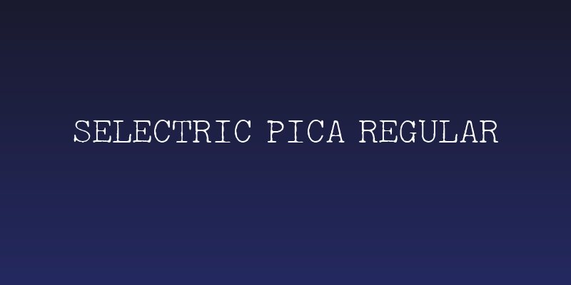 Selectric Pica Regular Social Header