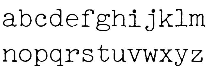 Selectric Pica Regular Font LOWERCASE
