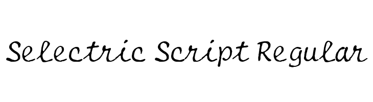 Selectric Script Regular  Descarca Fonturi Gratis
