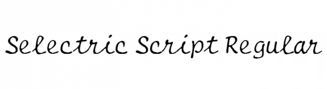 Selectric Script Regular  Fuentes Gratis Descargar