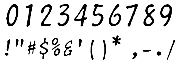Selectric Script Regular Font OTHER CHARS