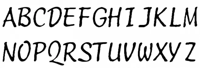 Selectric Script Regular Fuentes MAYÚSCULAS