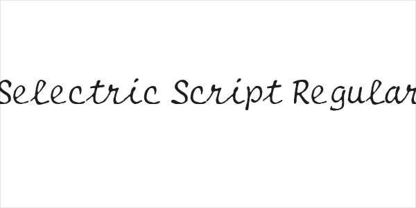 Selectric Script Regular Logo