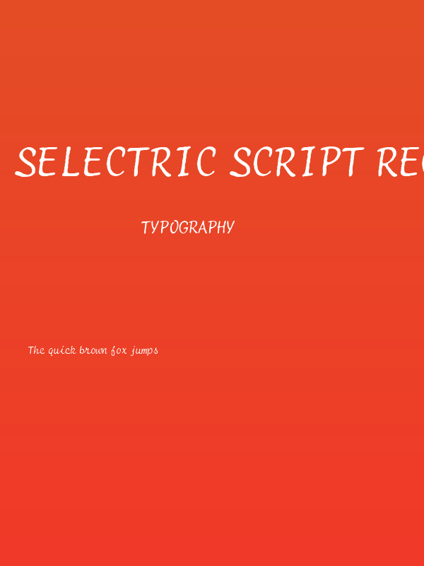 Selectric Script Regular Poster