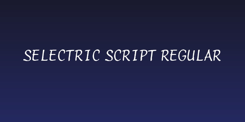 Selectric Script Regular Social Header