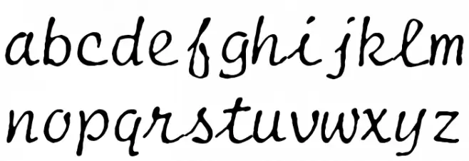 Selectric Script Regular फ़ॉन्ट लोअरकेस