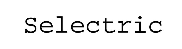 Selectric Font
