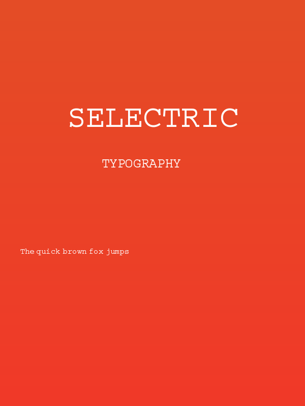 Selectric Poster