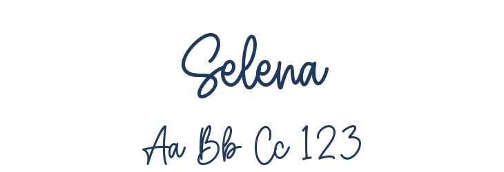 Selena Font Preview