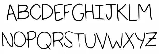 SelenasHandwriting خط أحرف كبيرة