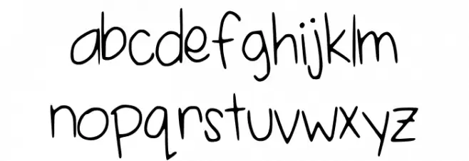 SelenasHandwriting خط أحرف صغيرة