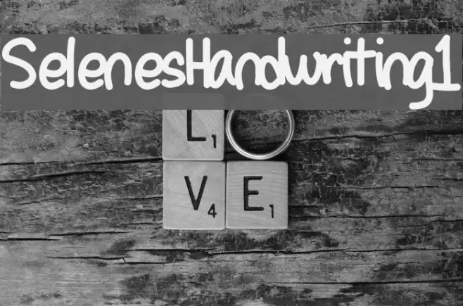 SelenesHandwriting1 Font examples