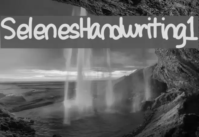 SelenesHandwriting1 Font examples