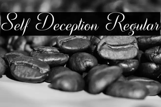 Self Deception Regular Font examples