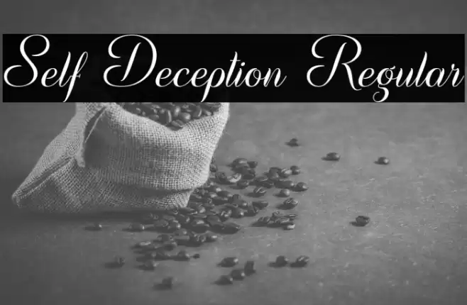 Self Deception Regular Font examples