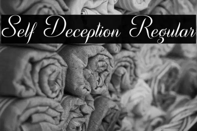 Self Deception Regular Font examples