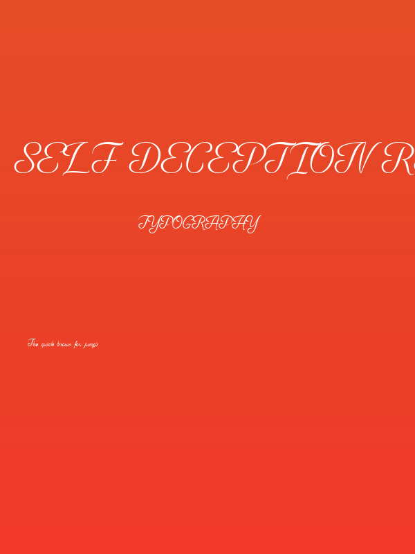 Self Deception Regular Poster