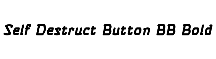 Self Destruct Button BB Bold Font