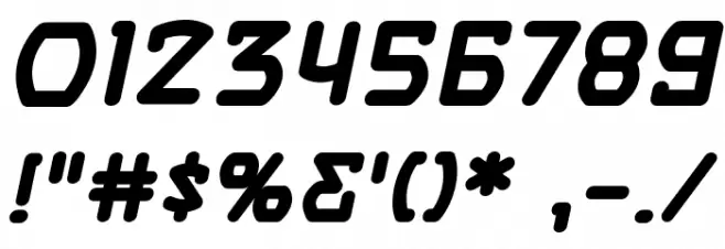 Self Destruct Button BB Bold Font OTHER CHARS